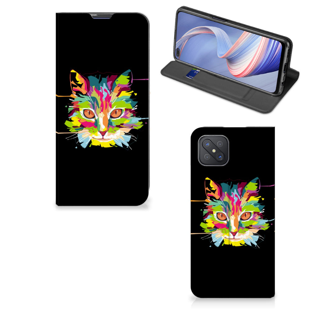 OPPO Reno4 Z 5G Magnet Case Cat Color