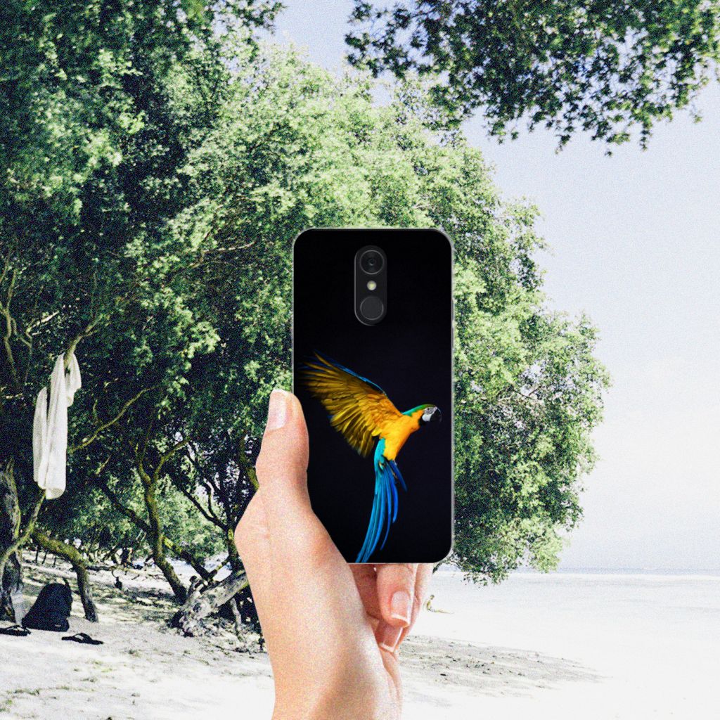 LG Q7 TPU Hoesje Papegaai