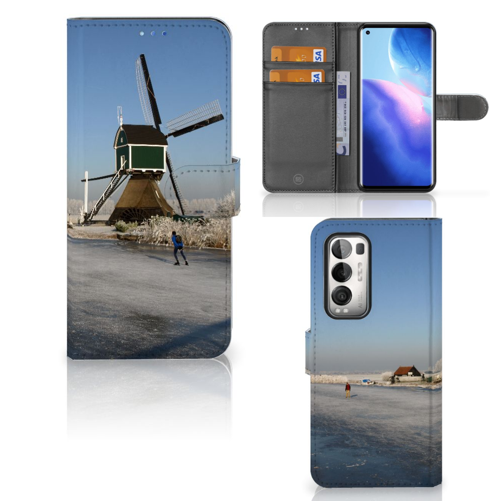 OPPO Find X3 Neo 5G Flip Cover Schaatsers