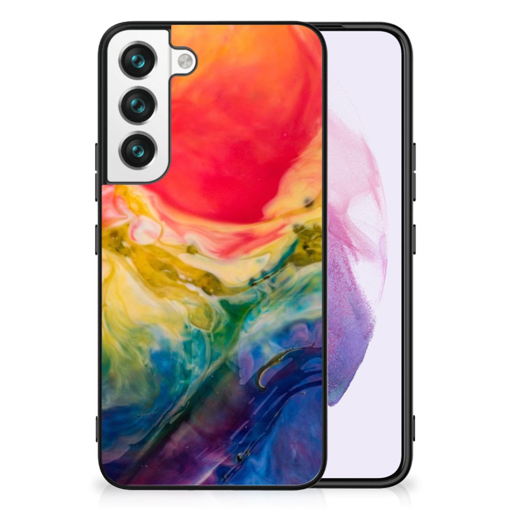 Kleurrijke Telefoonhoesje Samsung Galaxy S22 Watercolor Dark