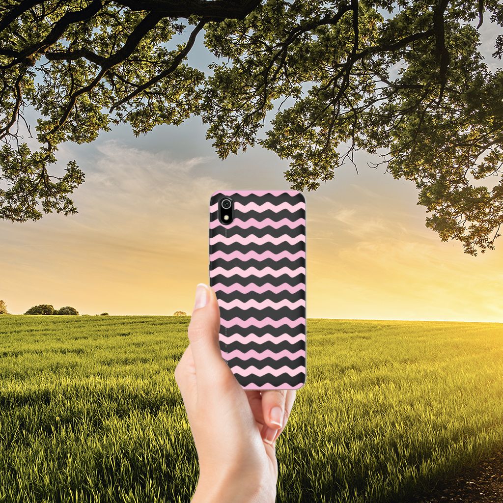 Xiaomi Redmi 7A TPU bumper Waves Roze