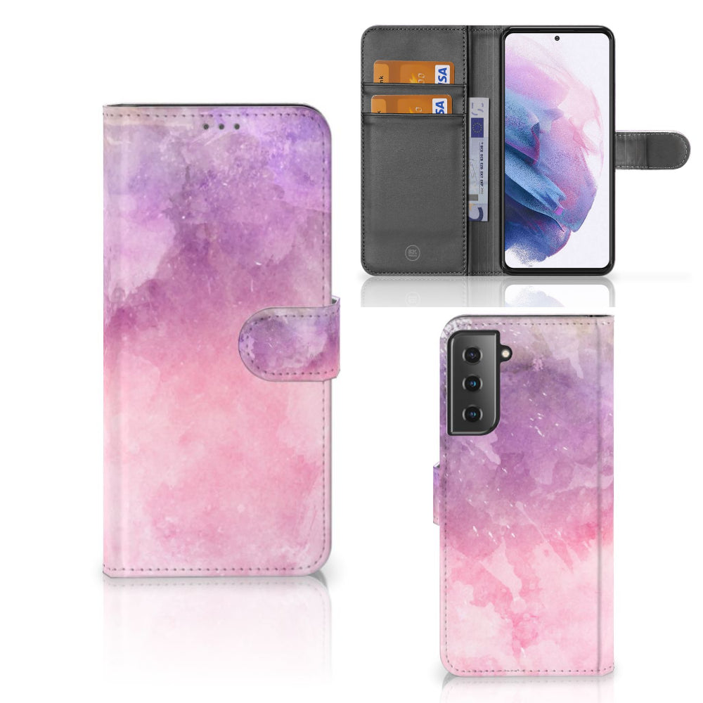 Hoesje Samsung Galaxy S21 Plus Pink Purple Paint