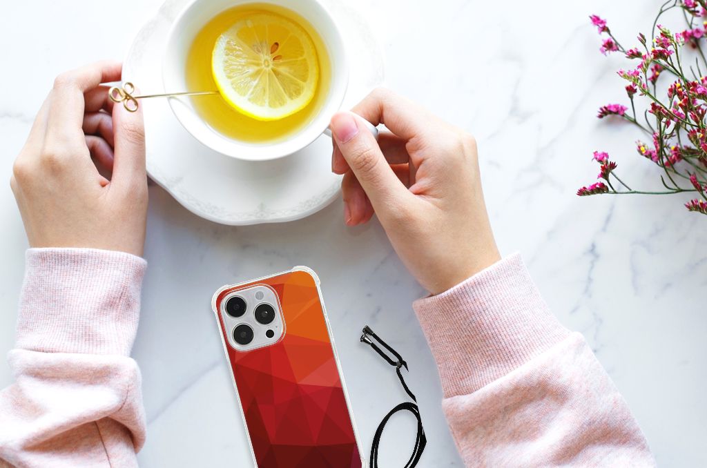 Shockproof Case voor iPhone 14 Pro Polygon Red B2C Telecom
