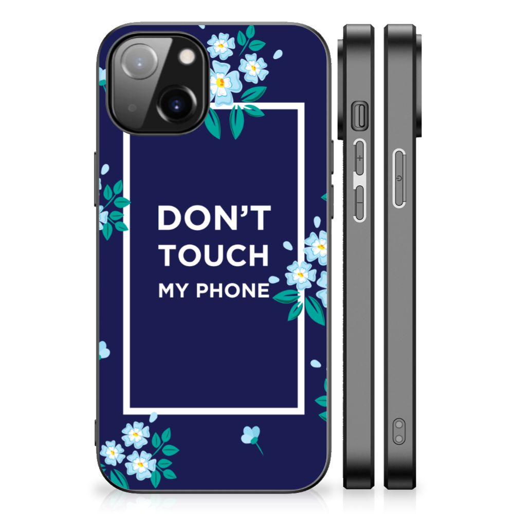 Apple iPhone 13 | iPhone 14 Telefoon Hoesje Flowers Blue DTMP
