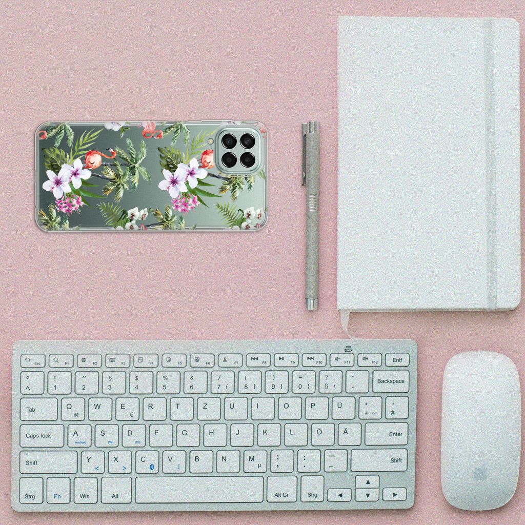 Samsung Galaxy M33 TPU Hoesje Flamingo Palms B2C Telecom