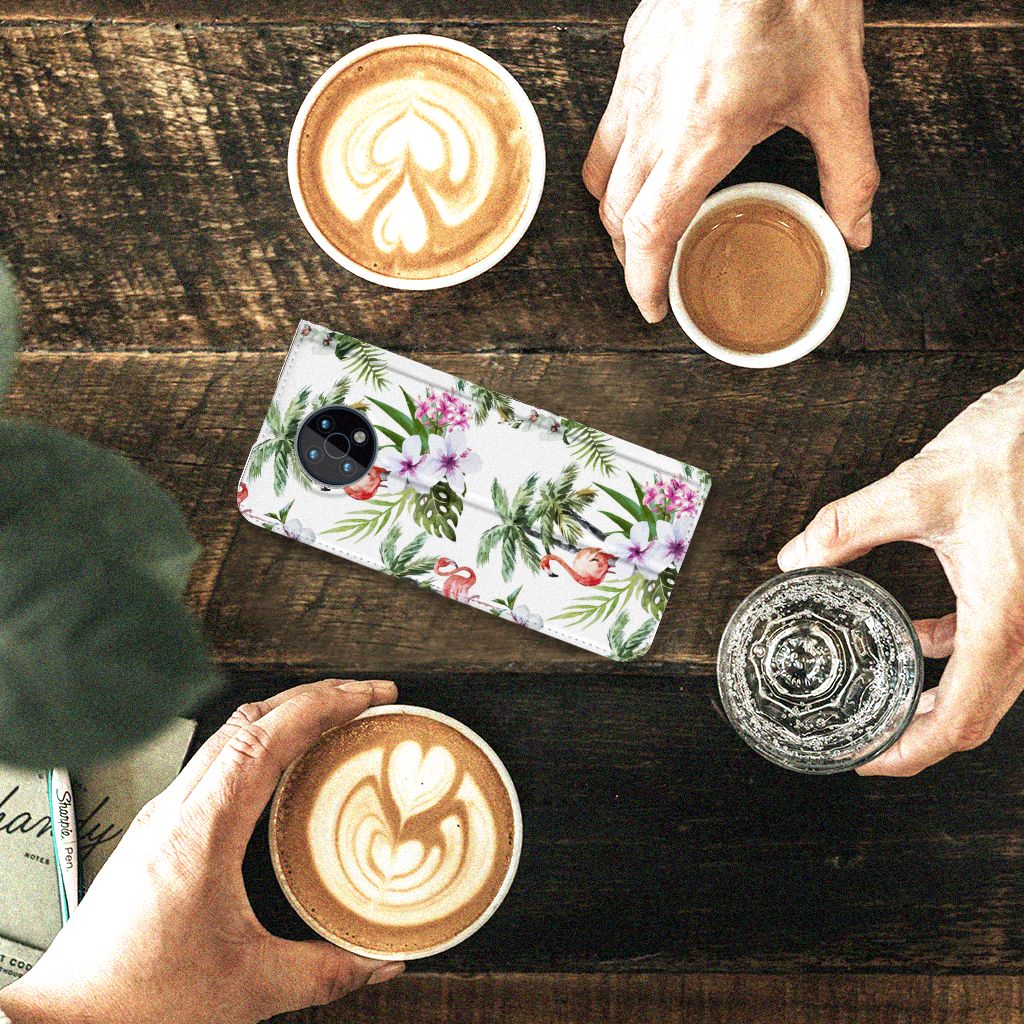 Nokia G50 Hoesje maken Flamingo Palms - B2C Telecom