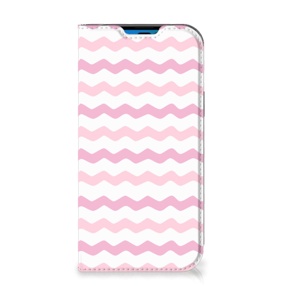 iPhone 14 Pro Hoesje met Magneet Waves Roze - B2C Telecom