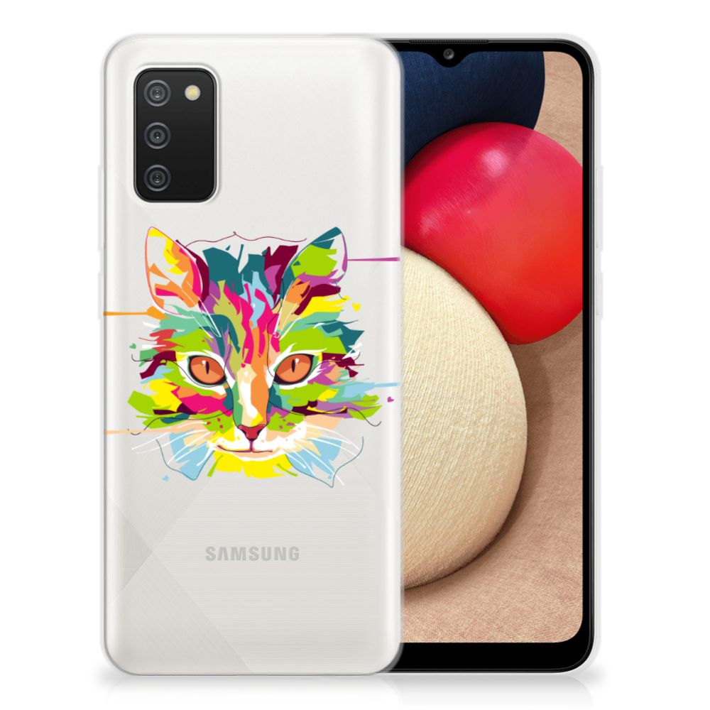 Samsung Galaxy A02s Telefoonhoesje met Naam Cat Color B2C Telecom