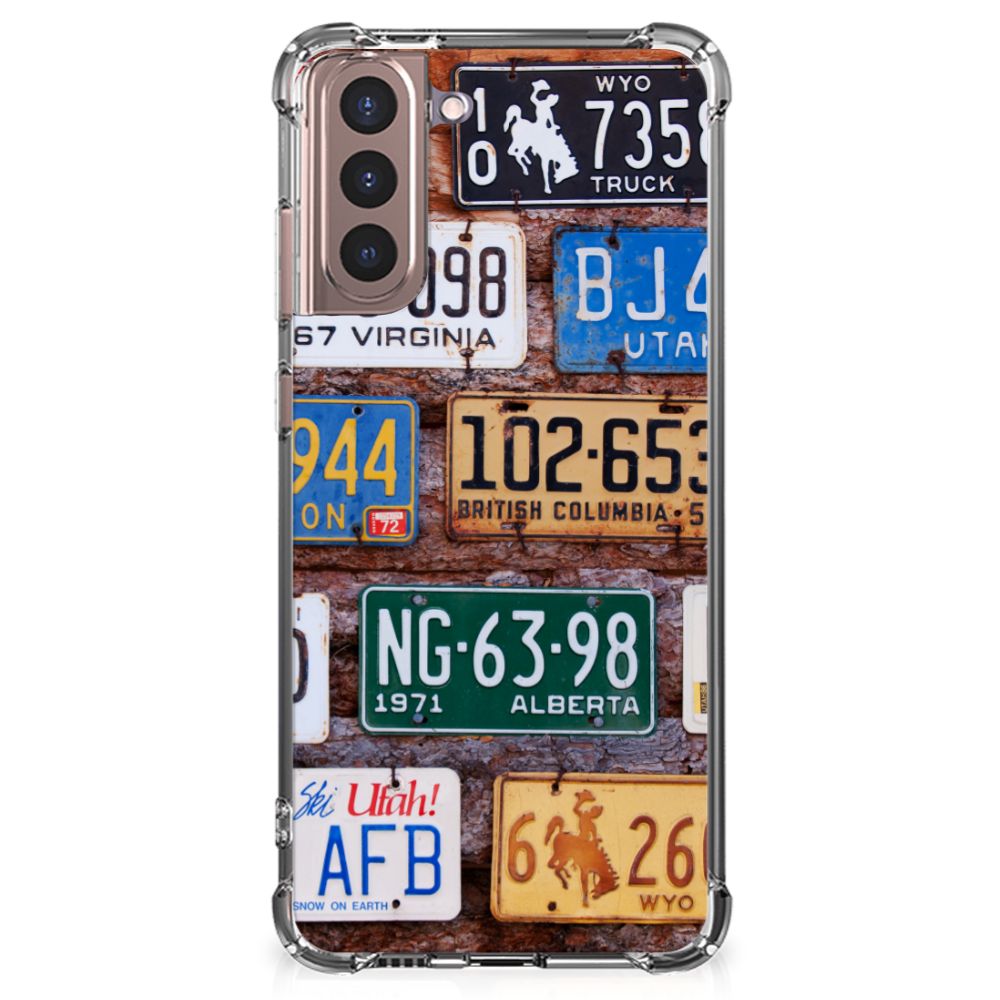 Samsung Galaxy S21 Plus Anti-shock Hoesje met foto Kentekenplaten