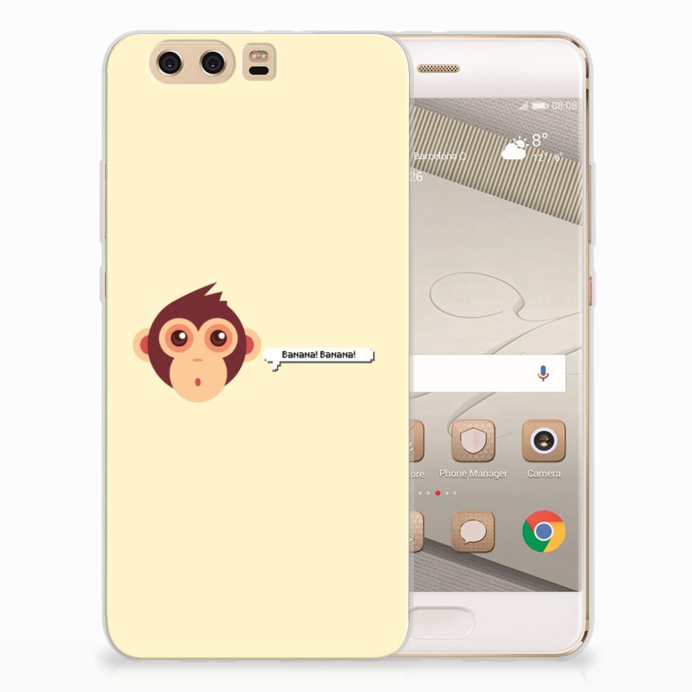 Huawei P10 Plus Telefoonhoesje met Naam Monkey