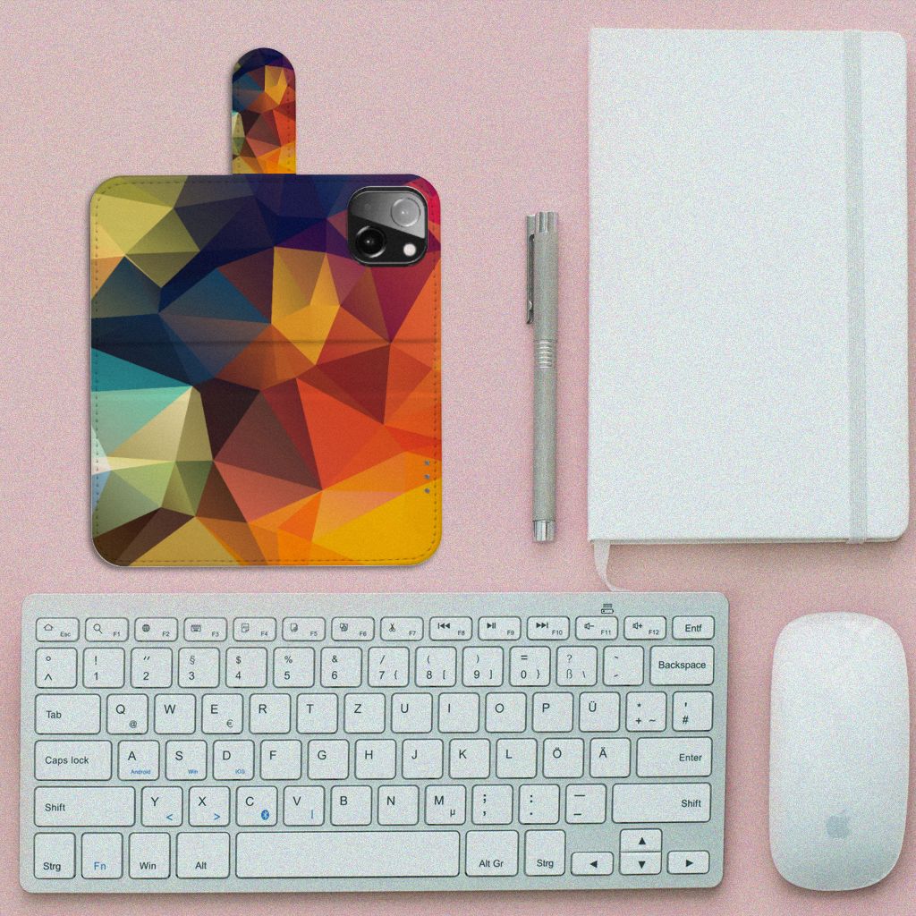 iPhone 13 Mini Book Case Polygon Color
