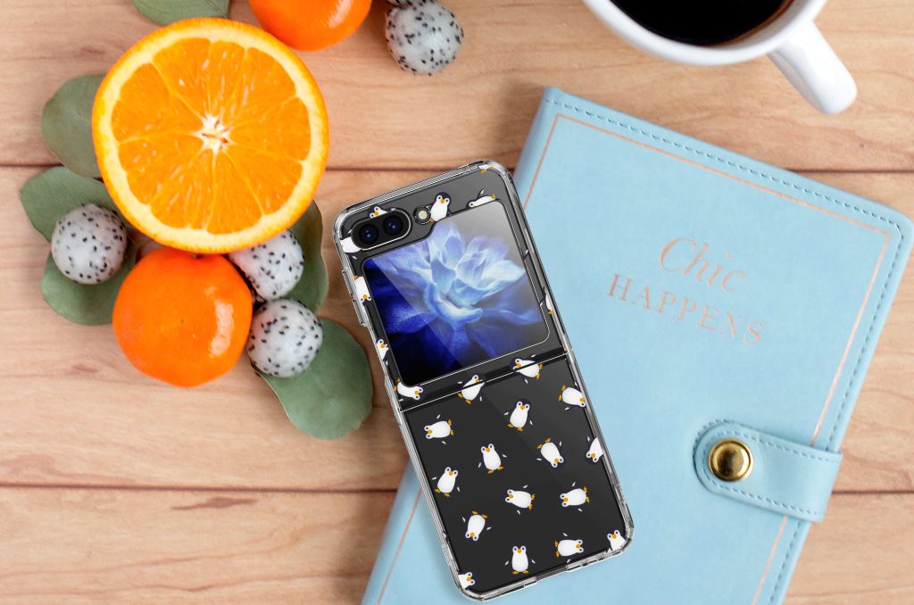 TPU bumper voor Samsung Galaxy Z Flip 5 Pinguïn