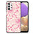 Samsung Galaxy A32 5G Bloemen Hoesje Pink Flowers hoesje bloemenprint voorkant