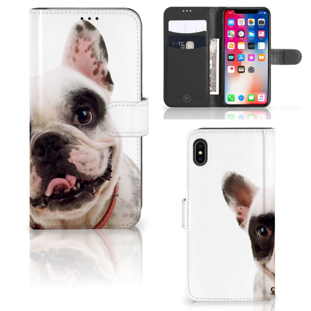 Apple iPhone Xs Max Telefoonhoesje met Pasjes Franse Bulldog