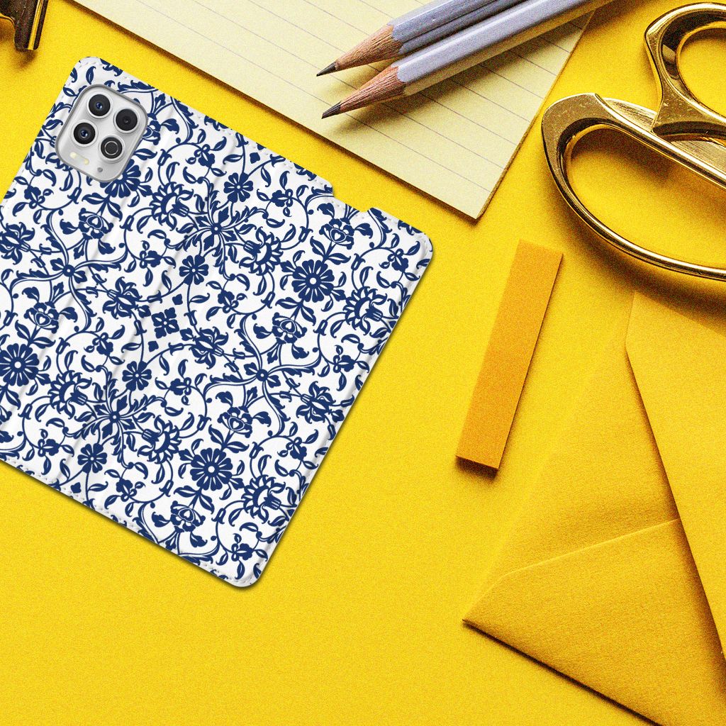 Motorola Moto G100 Smart Cover Flower Blue - B2C Telecom