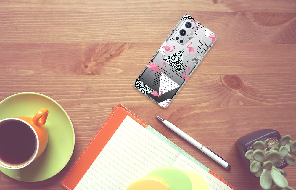 OnePlus 9 Pro TPU Hoesje Flamingo Triangle B2C Telecom