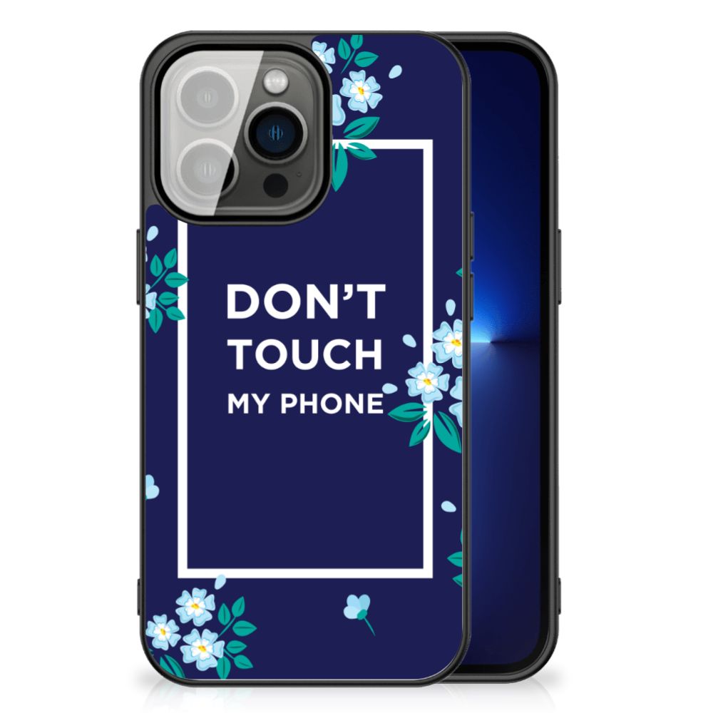 iPhone 13 Pro Telefoon Hoesje Flowers Blue DTMP