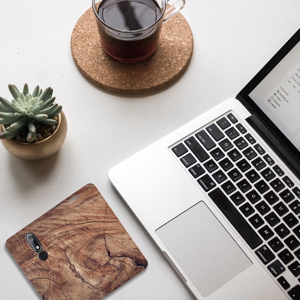 Nokia 7.1 (2018) Book Wallet Case Tree Trunk