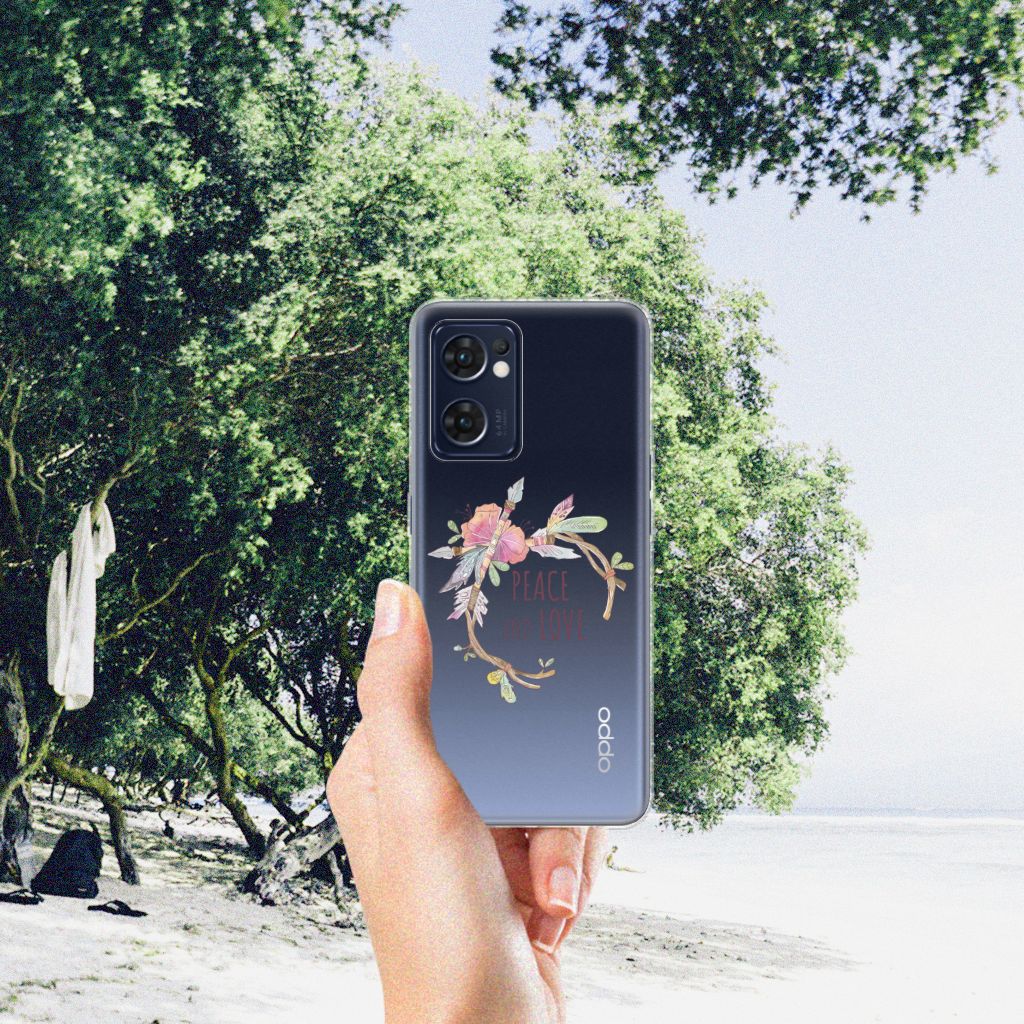 OPPO Reno 7 5G | Find X5 Lite Telefoonhoesje met Naam Boho Text