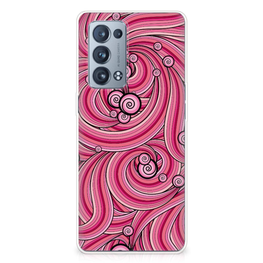 OPPO Reno 6 Pro Plus 5G Hoesje maken Swirl Pink