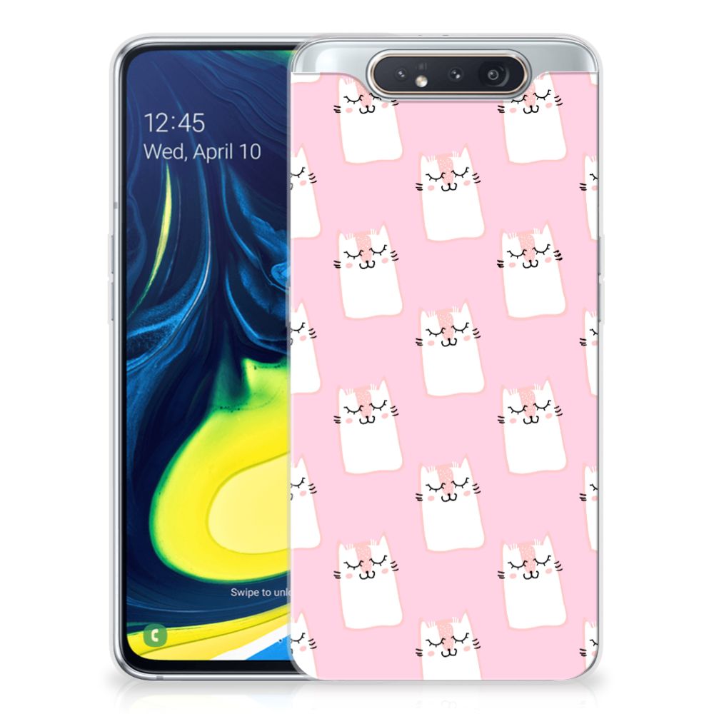 Samsung Galaxy A80 TPU Hoesje Sleeping Cats