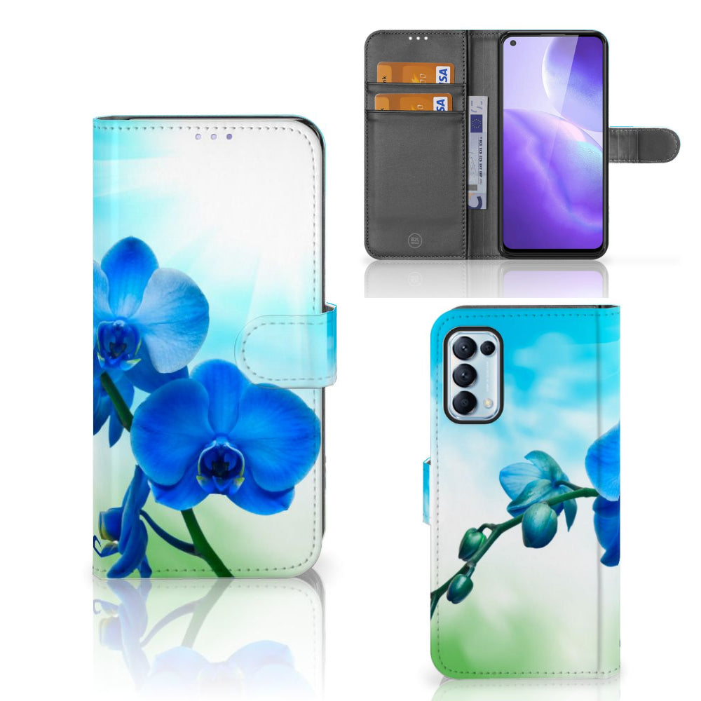 OPPO Find X3 Lite Hoesje Orchidee Blauw - Cadeau voor je Moeder