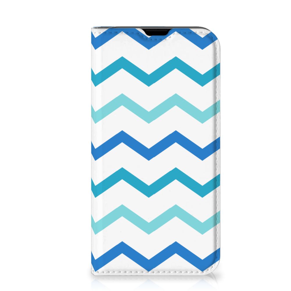 iPhone 13 Mini Hoesje met Magneet Zigzag Blauw - B2C Telecom