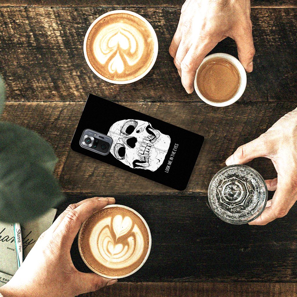 Mobiel BookCase Xiaomi Redmi Note 10 Pro Skull Eyes - B2C Telecom