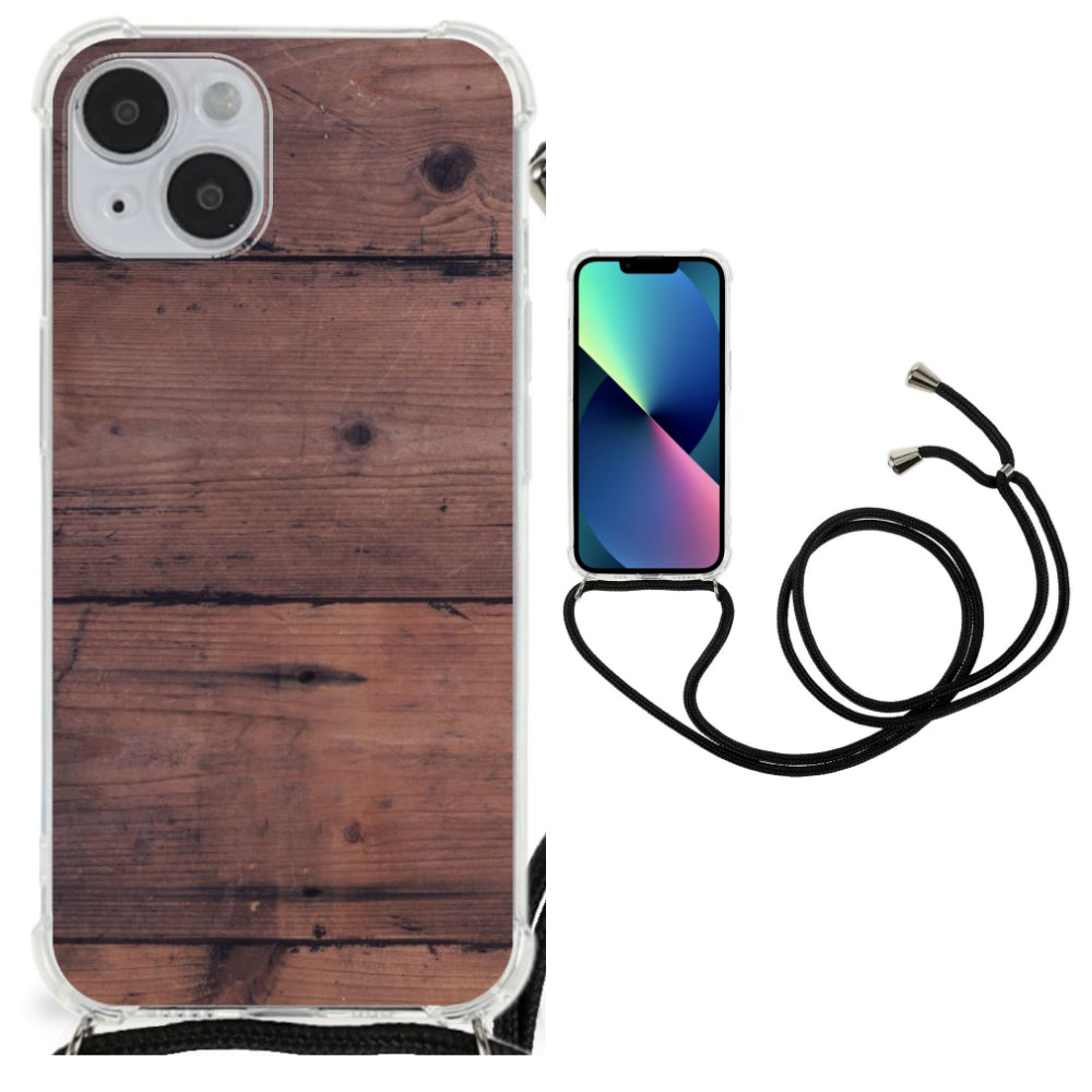 iPhone 14 Plus Stevig Telefoonhoesje Old Wood