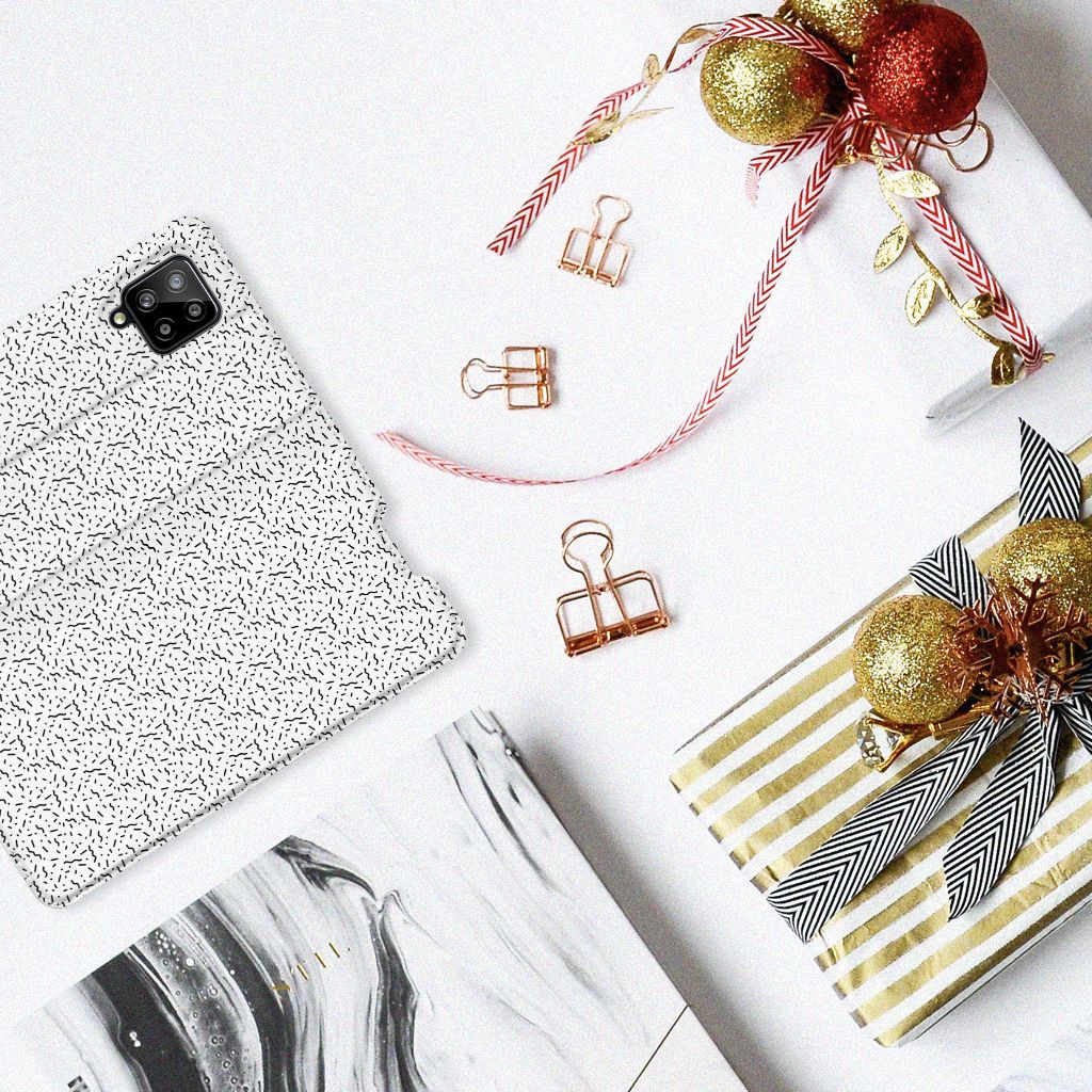 Samsung Galaxy A42 Hoesje met Magneet Stripes Dots - B2C Telecom