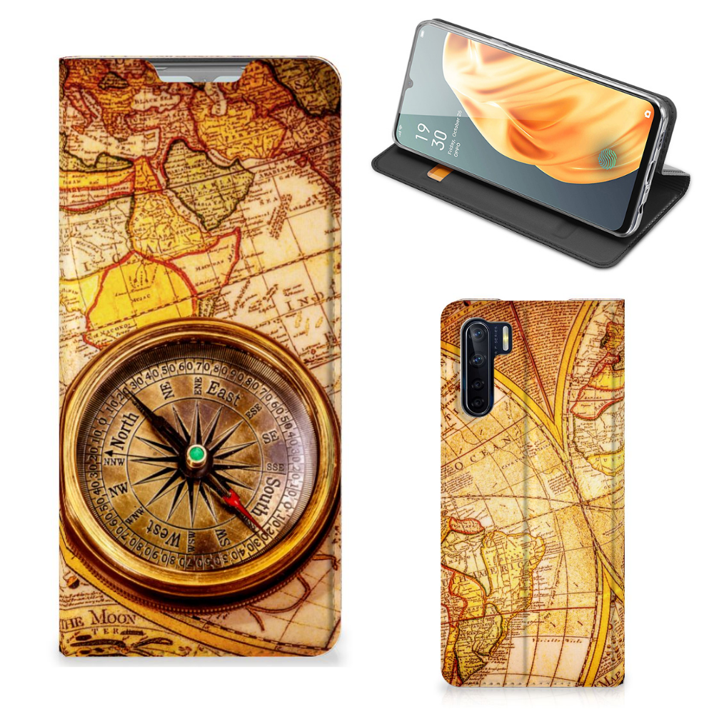 OPPO Reno3 | A91 Book Cover Kompas - B2C Telecom
