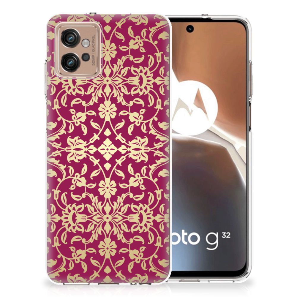 Siliconen Hoesje Motorola Moto G32 Barok Pink B2C Telecom