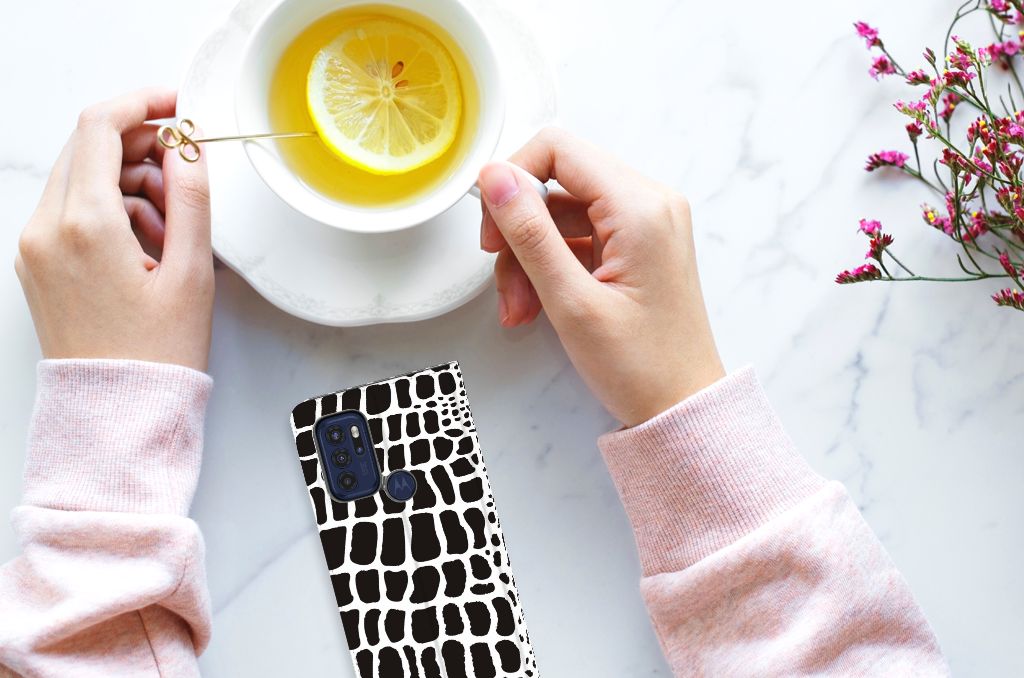 Motorola Moto G60s Hoesje maken Slangenprint - B2C Telecom