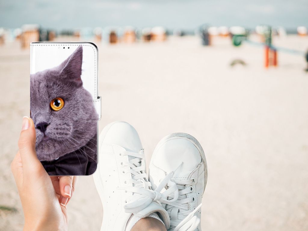 Motorola Moto G7 | G7 Plus Telefoonhoesje met Pasjes Kat