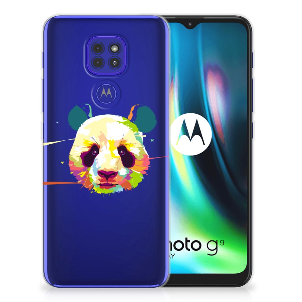Motorola Moto G9 Play | E7 Plus Telefoonhoesje met Naam Panda Color B2C Telecom