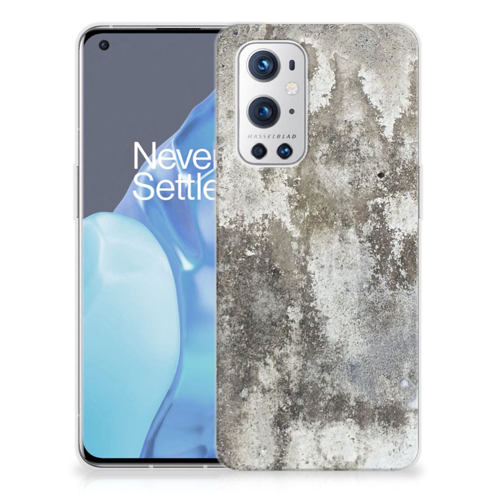 OnePlus 9 Pro TPU Siliconen Hoesje Beton Print B2C Telecom