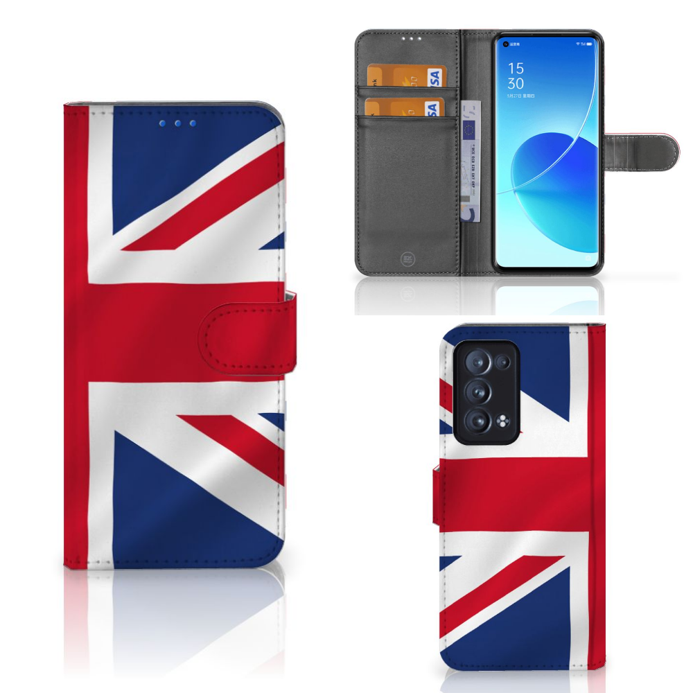 OPPO Reno 6 Pro Plus 5G Bookstyle Case Groot-Brittannië