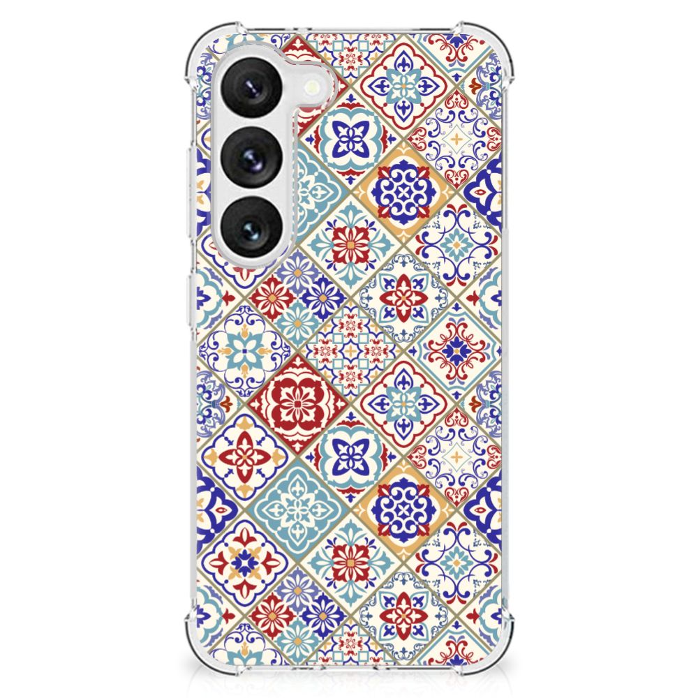 Samsung Galaxy S23 Anti-Shock Hoesje Tiles Color B2C Telecom