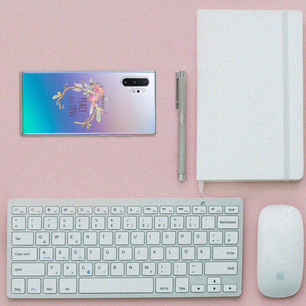 Samsung Galaxy Note 10 Plus Telefoonhoesje met Naam Boho Text