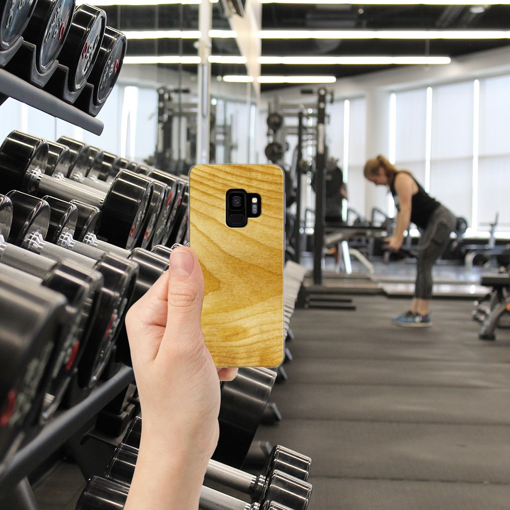 Samsung Galaxy S9 Bumper Hoesje Licht Hout