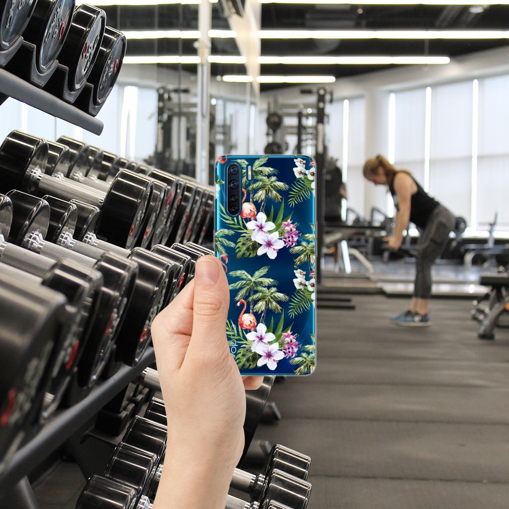 OPPO A91 TPU Hoesje Flamingo Palms B2C Telecom