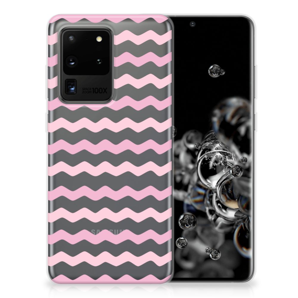 Samsung Galaxy S20 Ultra TPU bumper Waves Roze B2C Telecom
