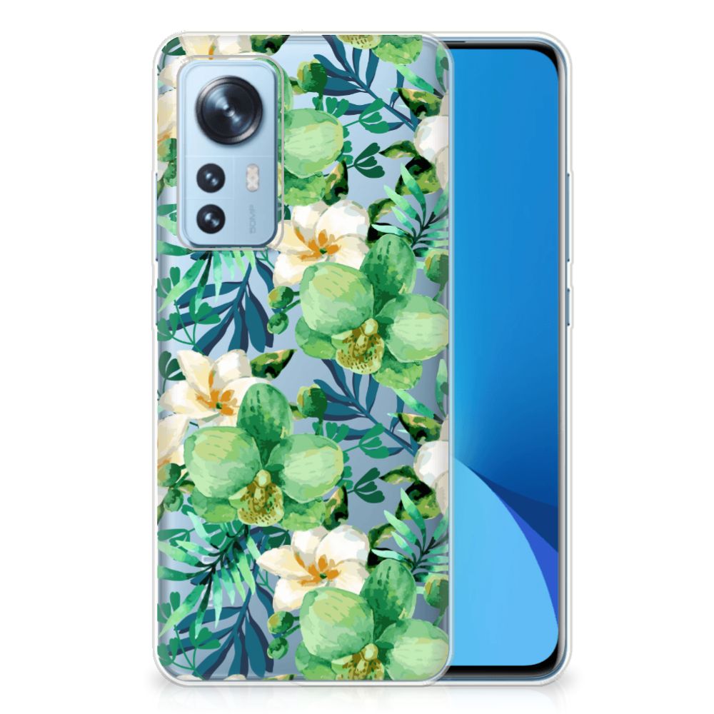 Xiaomi 12 | 12X TPU Case Orchidee Groen B2C Telecom