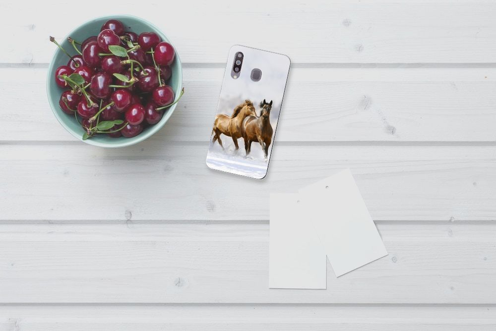 Samsung Galaxy M30 TPU Hoesje Paarden