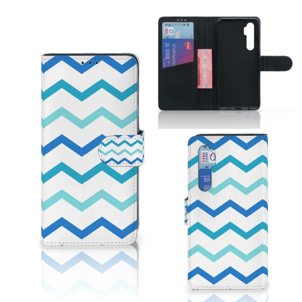 Xiaomi Mi Note 10 Lite Telefoon Hoesje Zigzag Blauw