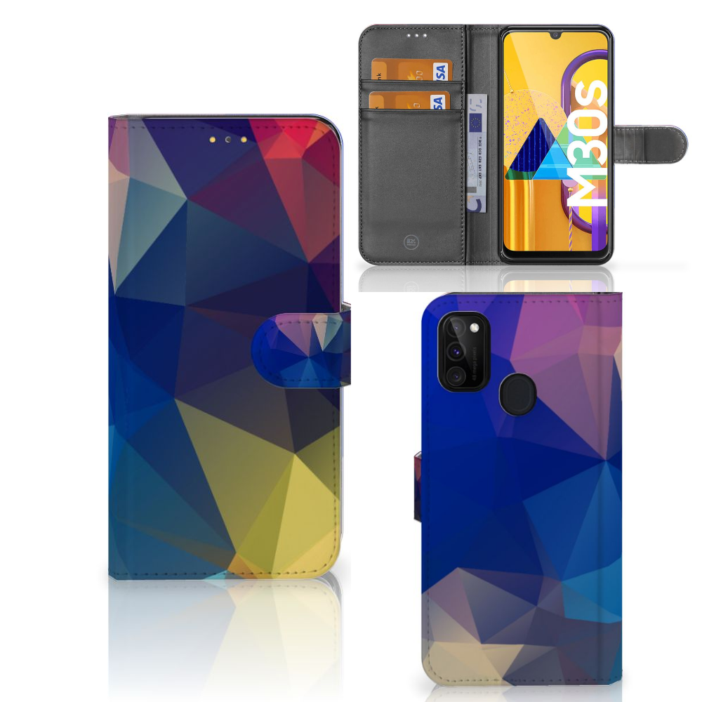 Samsung Galaxy M21 | M30s Book Case Polygon Dark