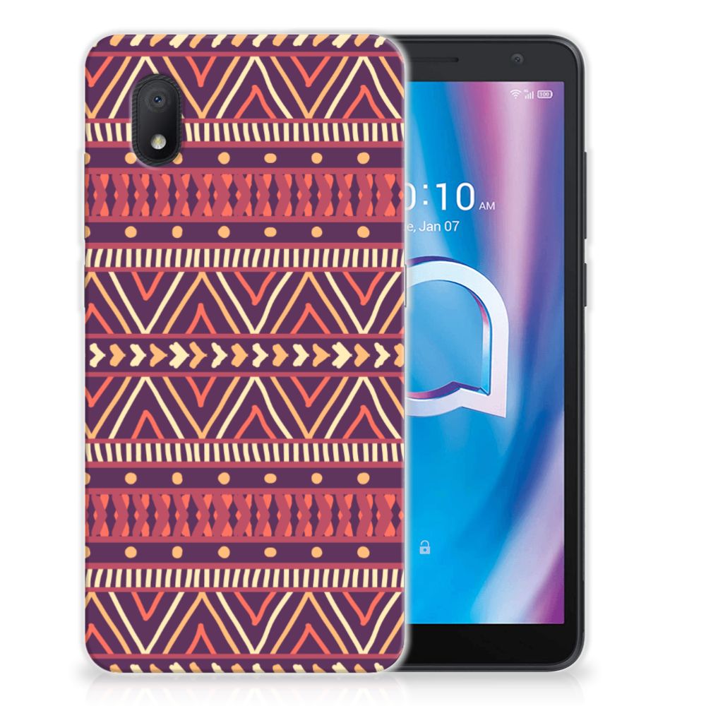Alcatel 1B (2020) TPU bumper Aztec Paars B2C Telecom