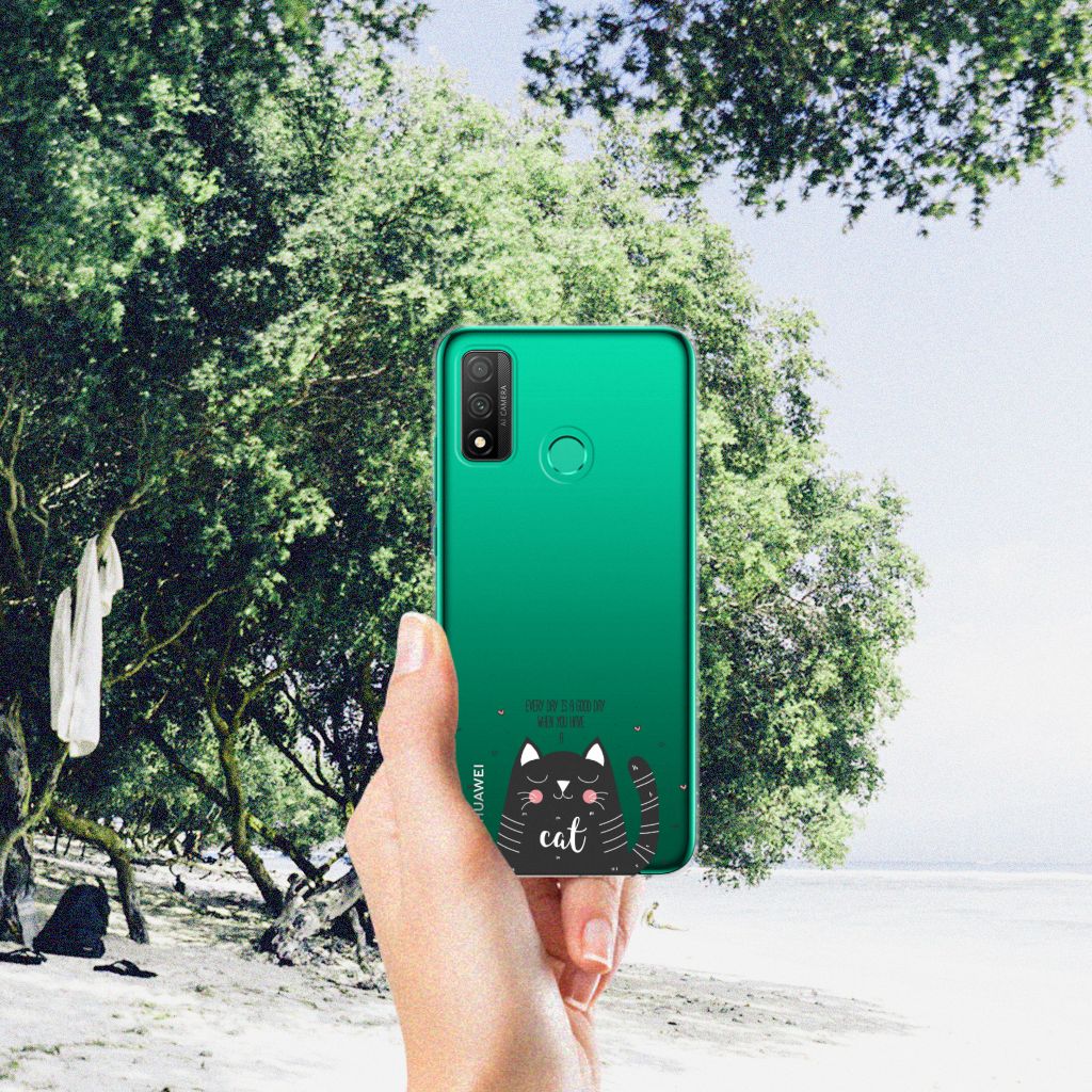 Huawei P Smart 2020 Telefoonhoesje met Naam Cat Good Day B2C Telecom