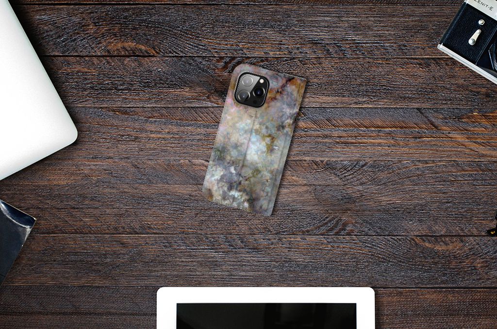 iPhone 14 Pro Max Standcase Marmer Grijs - B2C Telecom