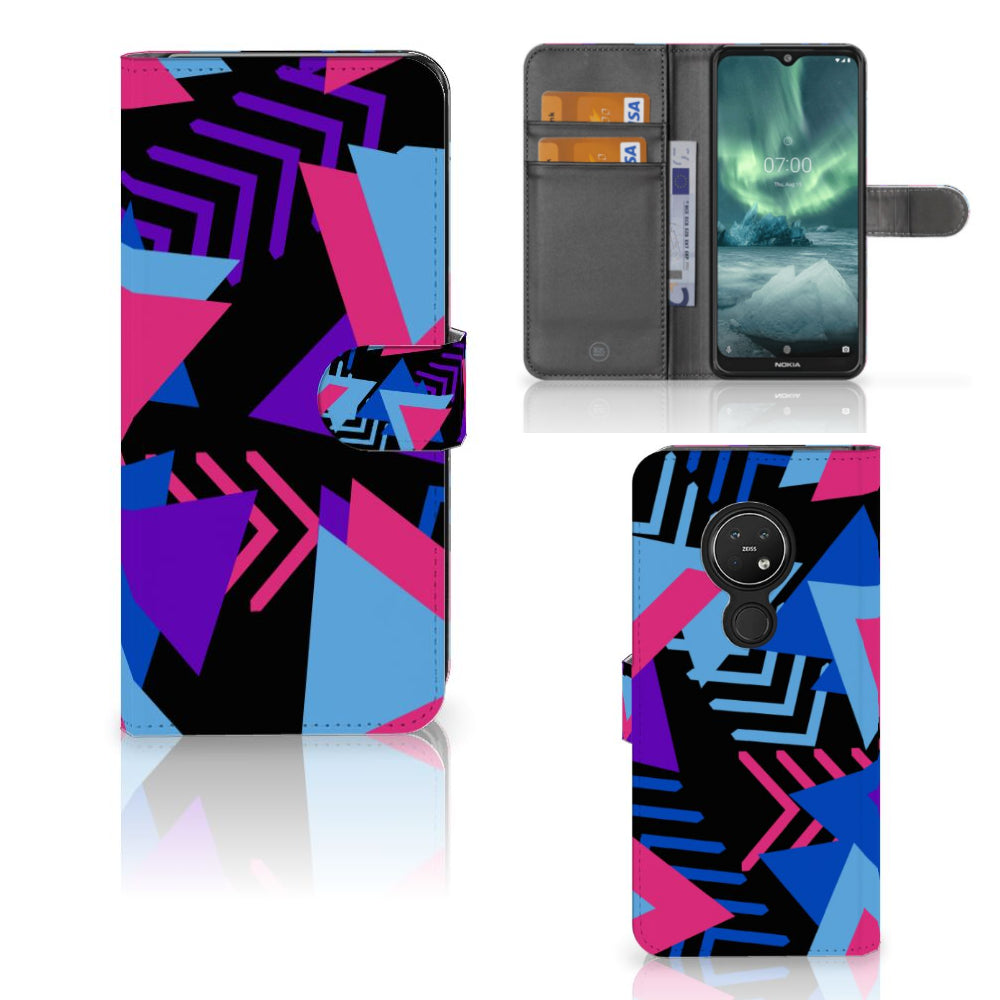 Nokia 7.2 | Nokia 6.2 Book Case Funky Triangle